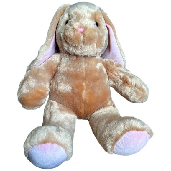 BUILD-A-BEAR Bunny Plush Pawlette Long Ears Light Brown Fur Brown Eyes Pink Nose - Picture 1 of 13